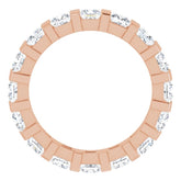 14K Rose 2 1/2 CTW Natural Diamond Eternity Band Size 6